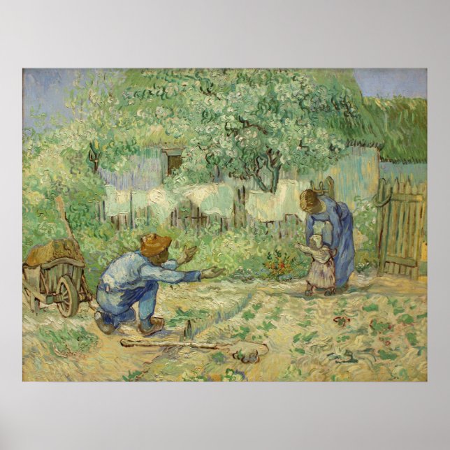 Vincent van Gogh Erste Schritte nach Millet Poster (Vorne)