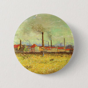 Vincent van Gogh - Fabriken in Asnieres Button