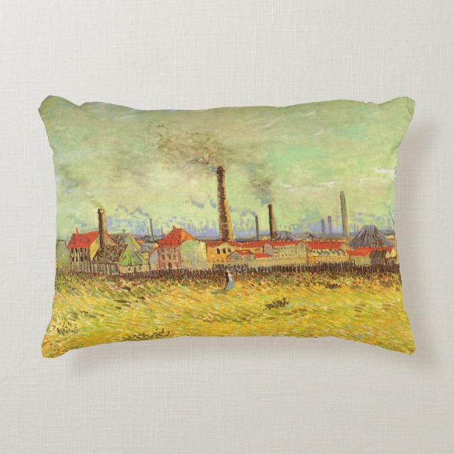 Vincent van Gogh - Fabriken in Asnieres Dekokissen (Vorderseite)