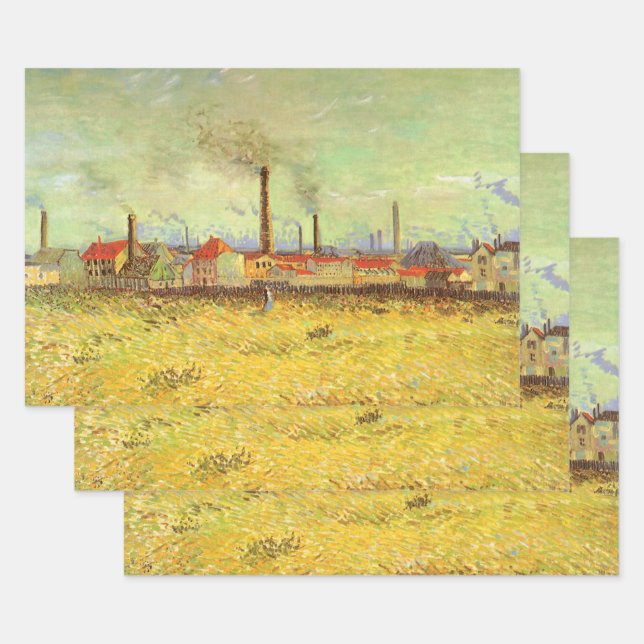 Vincent van Gogh - Fabriken in Asnieres Geschenkpapier Set (Set)