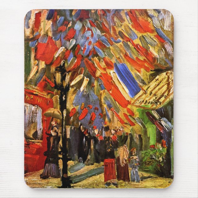 Vincent Van Gogh - Feier vom 14. Juli Mousepad (Vorne)