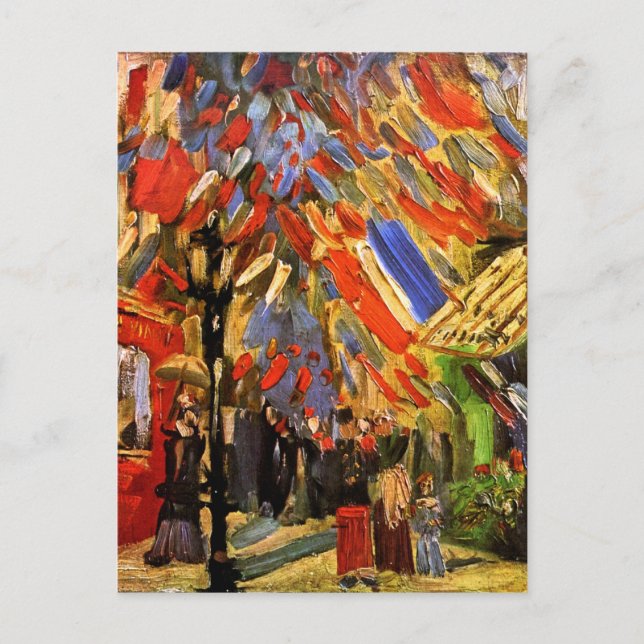 Vincent Van Gogh - Feier vom 14. Juli Postkarte (Vorderseite)