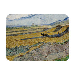 Vincent Van Gogh, Feld mit Plowman Magnet
