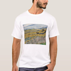 Vincent Van Gogh, Feld mit Plowman T-Shirt