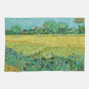 Vincent van Gogh - Feld mit Schwertlilien bei Arle Geschirrtuch