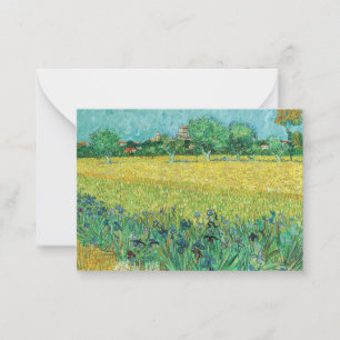 Vincent van Gogh - Feld mit Schwertlilien bei Arle Mitteilungskarte