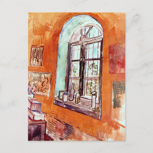 Vincent Van Gogh - Fenster von Vincent's Studio Postkarte (Vorderseite)