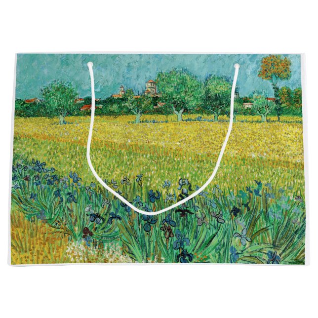 Vincent van Gogh - Field with Irises near Arles Große Geschenktüte (Vorderseite)