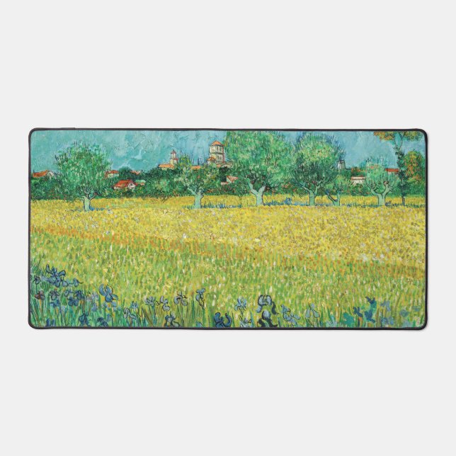 Vincent van Gogh - Field with Irises near Arles Schreibtischunterlage (Vorderseite)