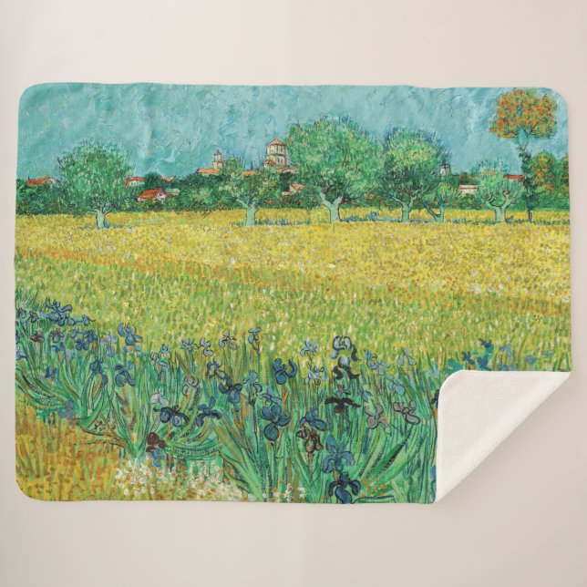 Vincent van Gogh - Field with Irises near Arles Sherpadecke (Vorderseite (Horizontal))