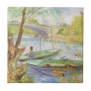 Vincent van Gogh Fischer im Frühjahr, Pont de Clic Fliese