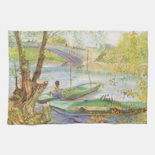 Vincent van Gogh Fischer im Frühjahr, Pont de Clic Küchentuch