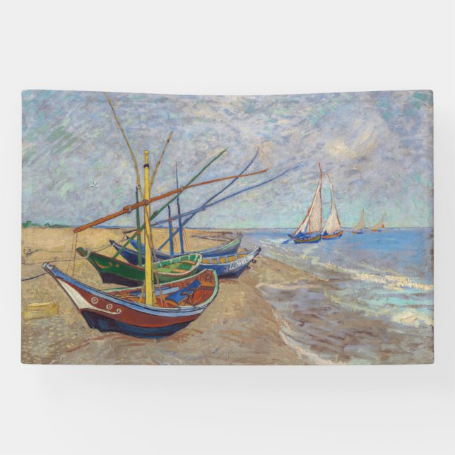 Vincent van Gogh - Fischerboote am Strand Banner (Horizontal)