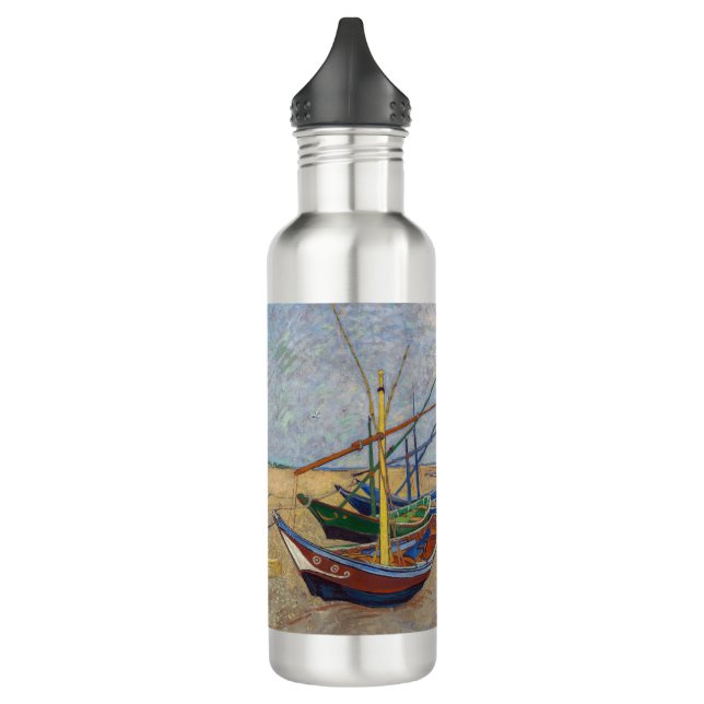 Vincent van Gogh - Fischerboote am Strand Edelstahlflasche (Links)