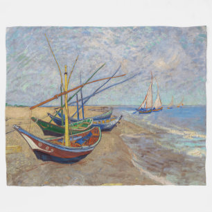 Vincent van Gogh - Fischerboote am Strand Fleecedecke