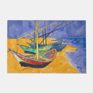 Vincent van Gogh - Fischerboote am Strand Fußmatte