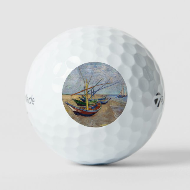 Vincent van Gogh - Fischerboote am Strand Golfball (Vorderseite)