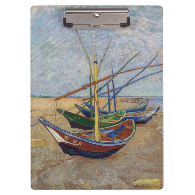 Vincent van Gogh - Fischerboote am Strand Klemmbrett (Vorderseite)