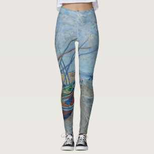 Vincent Van Gogh - Fischerboote am Strand Leggings