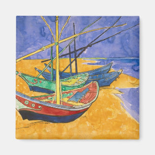 Vincent van Gogh   Fischerboote am Strand Magnet