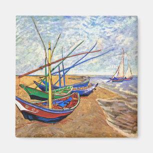 Vincent Van Gogh - Fischerboote am Strand Magnet