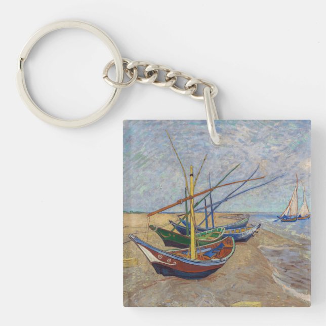 Vincent van Gogh - Fischerboote am Strand Schlüsselanhänger (Vorderseite)