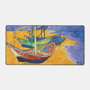 Vincent van Gogh - Fischerboote am Strand Schreibtischunterlage