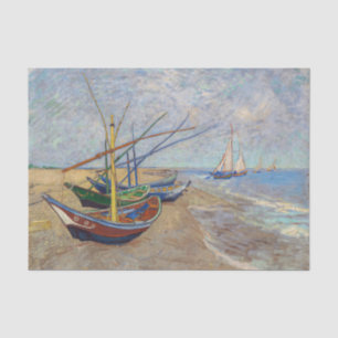 Vincent van Gogh - Fischerboote am Strand Seidenpapier
