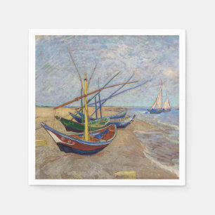 Vincent van Gogh - Fischerboote am Strand Serviette