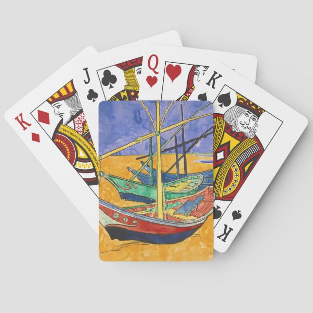 Vincent van Gogh - Fischerboote am Strand Spielkarten (Rückseite)