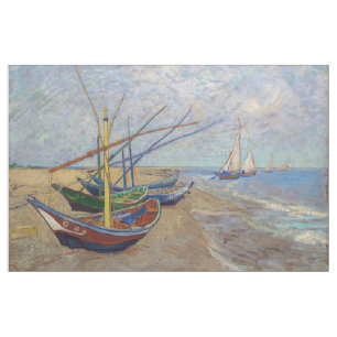 Vincent van Gogh - Fischerboote am Strand Stoff