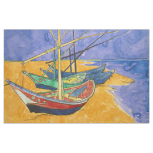 Vincent van Gogh - Fischerboote am Strand Stoff