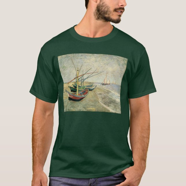 Vincent van Gogh - Fischerboote am Strand T-Shirt (Vorderseite)