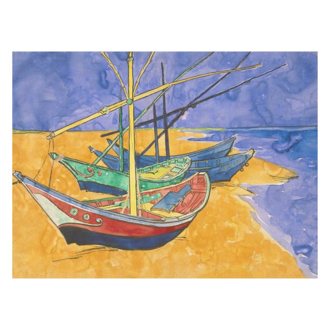 Vincent van Gogh - Fischerboote am Strand Tischdecke (Vorderseite (Horizontal))