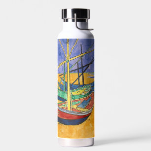 Vincent van Gogh - Fischerboote am Strand Trinkflasche