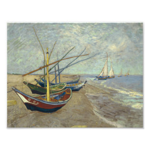 Vincent van Gogh - Fischerboote auf dem Strand Fotodruck