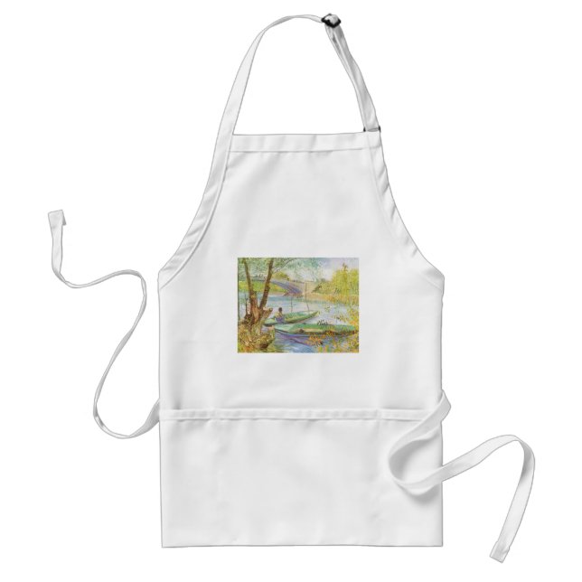 Vincent van Gogh Fishing im Frühling, Pont de Clic Schürze (Vorne)