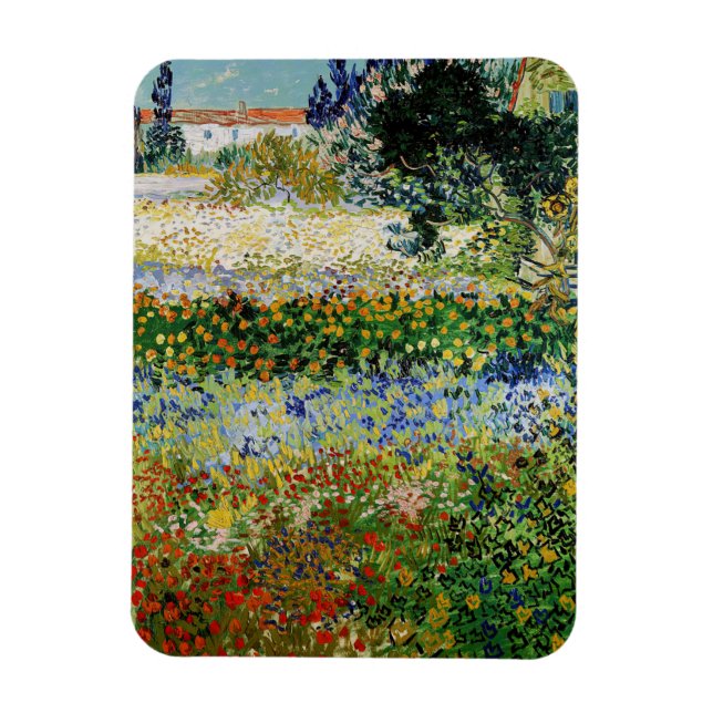 Vincent van Gogh - Flowering Garden Magnet (Vertikal)