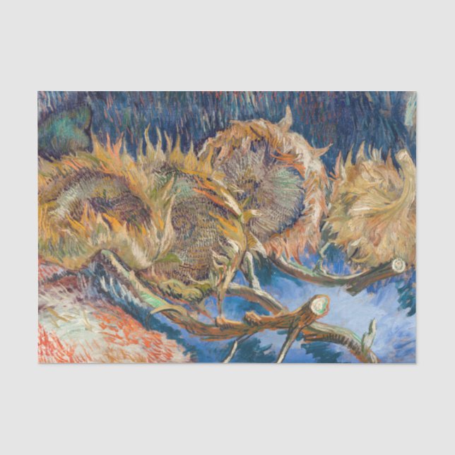 Vincent van Gogh - Four Cut Sunflowers Seidenpapier (Vorderseite)