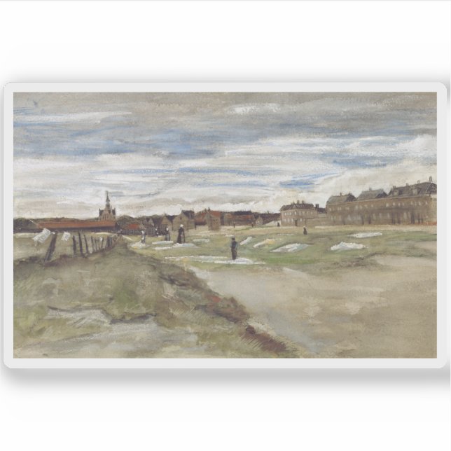 Vincent van Gogh - Frau aus Scheveningen Aufkleber (Vorderseite)