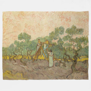 Vincent van Gogh - Frauen beim Olivenpflücken Fleecedecke