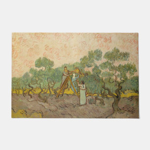 Vincent van Gogh - Frauen beim Olivenpflücken Fußmatte