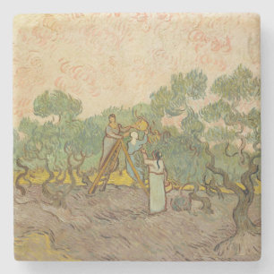 Vincent van Gogh - Frauen beim Olivenpflücken Steinuntersetzer
