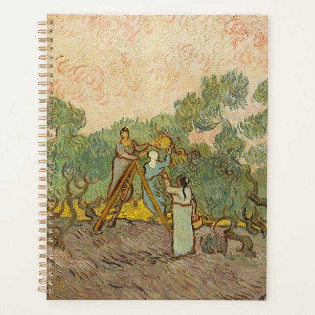 Vincent van Gogh - Frauen, die Oliven pflücken Planer (Vorderseite)