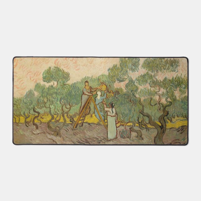 Vincent van Gogh - Frauen, die Oliven pflücken Schreibtischunterlage (Vorderseite)