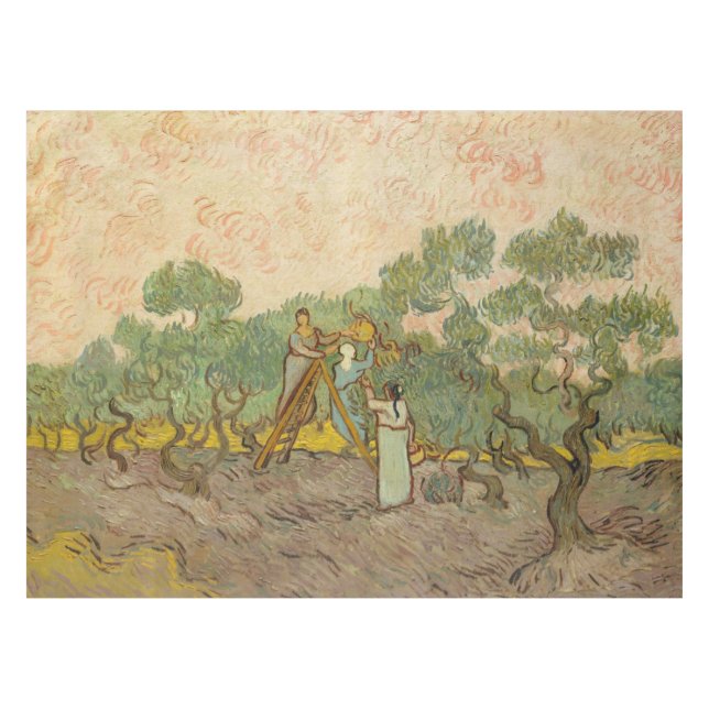Vincent van Gogh - Frauen, die Oliven pflücken Tischdecke (Vorderseite (Horizontal))