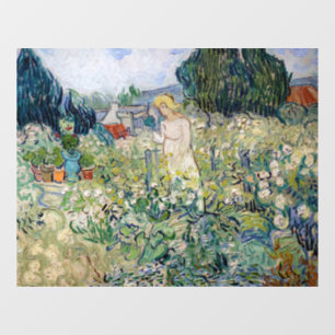 Vincent van Gogh - Fräulein Gachet in ihrem Garten Fensteraufkleber