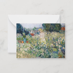 Vincent van Gogh - Fräulein Gachet in ihrem Garten Mitteilungskarte
