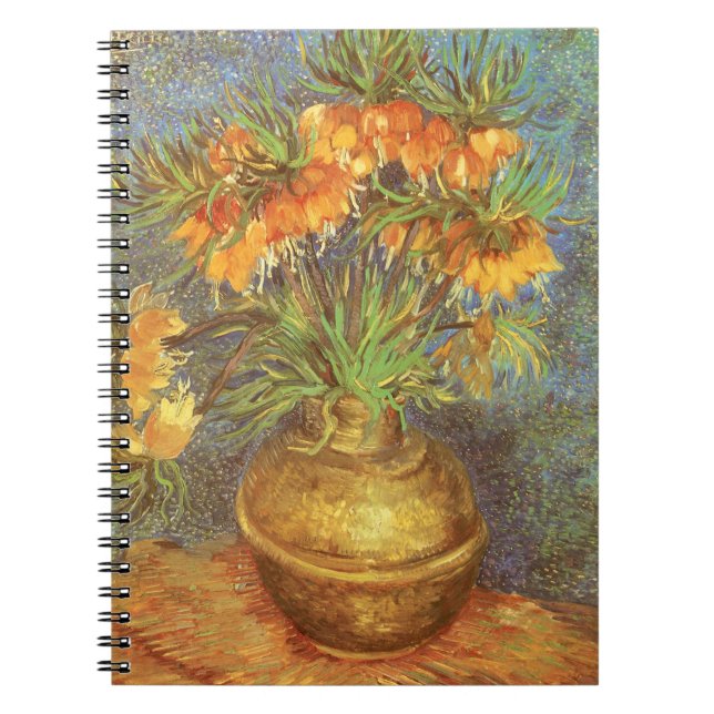 Vincent van Gogh - Fritillaries in einer Kupfervas Notizblock (Vorderseite)