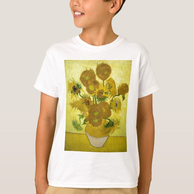 Vincent van Gogh fünfzehn Sonnenblumen in einem T-Shirt (Vorderseite)
